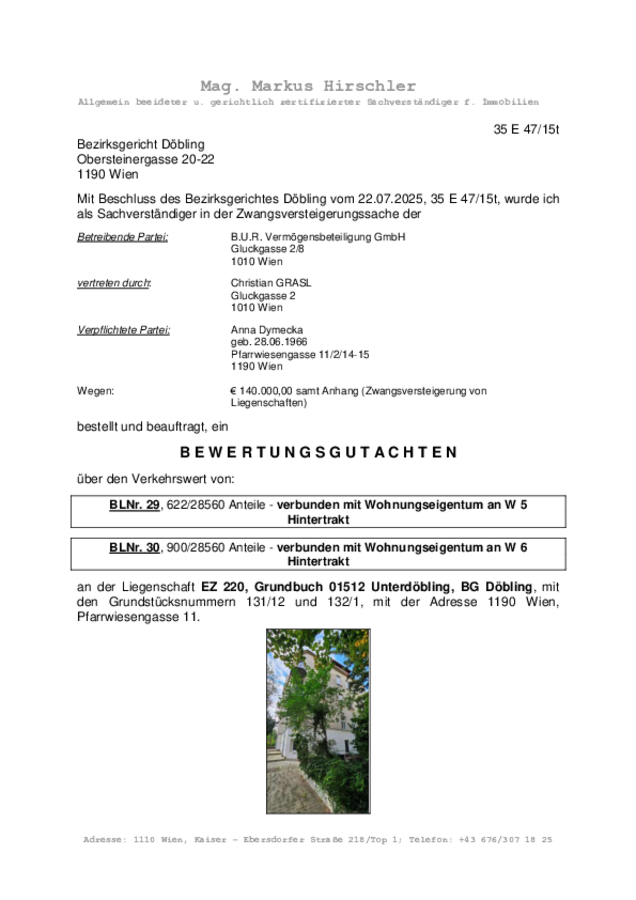 Gutachten 1190 Wien, Pfarrwiesengasse 11.pdf