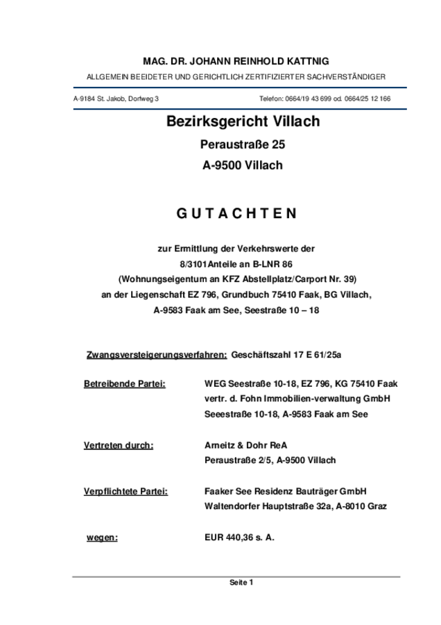 WEG Faaker See Residenz  KFZ Außenparkplatz.pdf